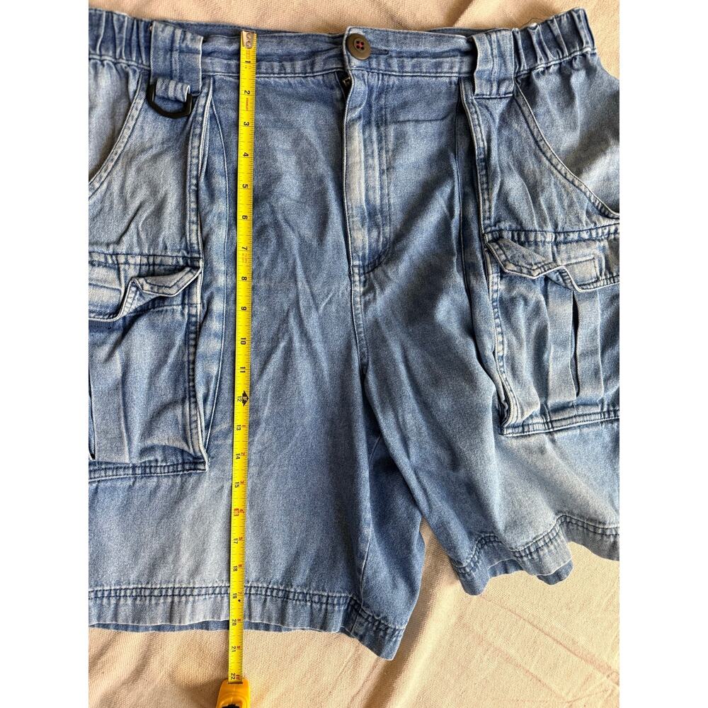 Vintage Sun River Clothing Co 90's Denim Cargo Hiking Shorts Size 36 Utility - Picture 10 of 12
